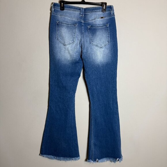 NWOT Kancan Sian High Rise Flare Denim Jeans Women's 29 Blue Medium Wash Stretch - Picture 9 of 15